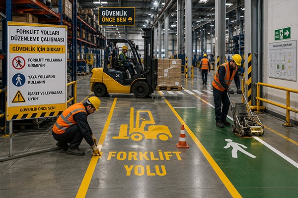 Forklift Yolları Düzenleme